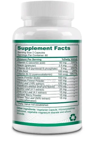 Hawthorn Berry Vitamin B12 Blood Pressure 120 Caps Heart Circulation