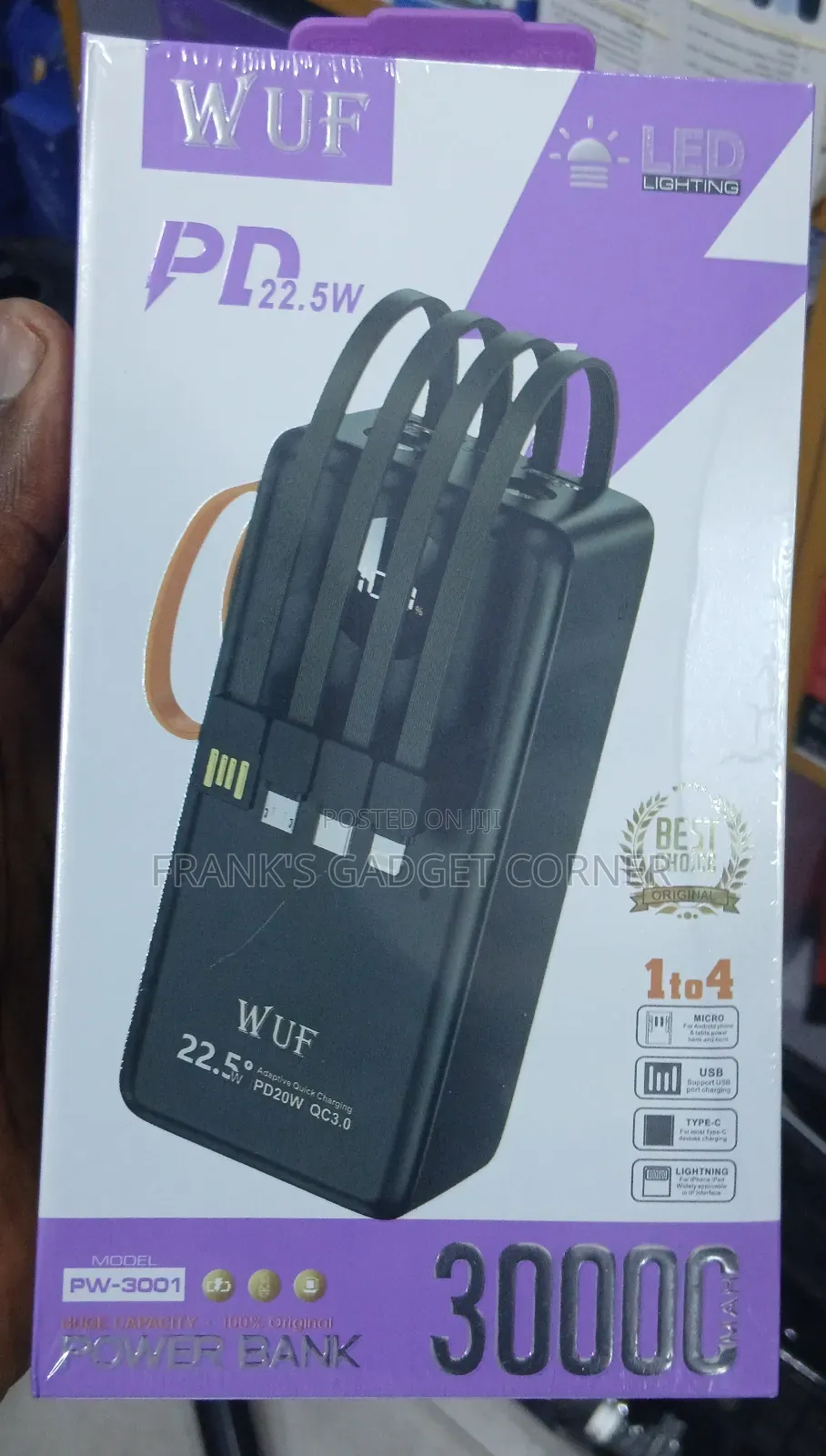 WUF Power Bank 30000mAh