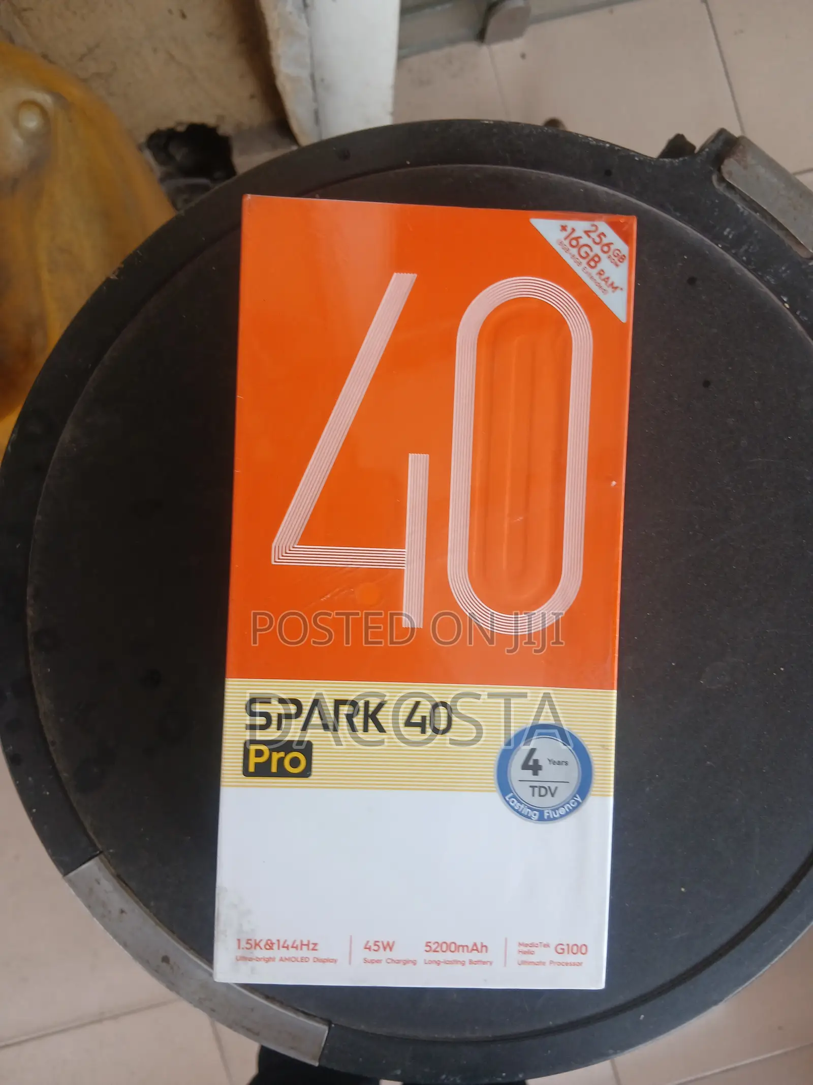 New Tecno Spark 40 Pro 256 GB Black