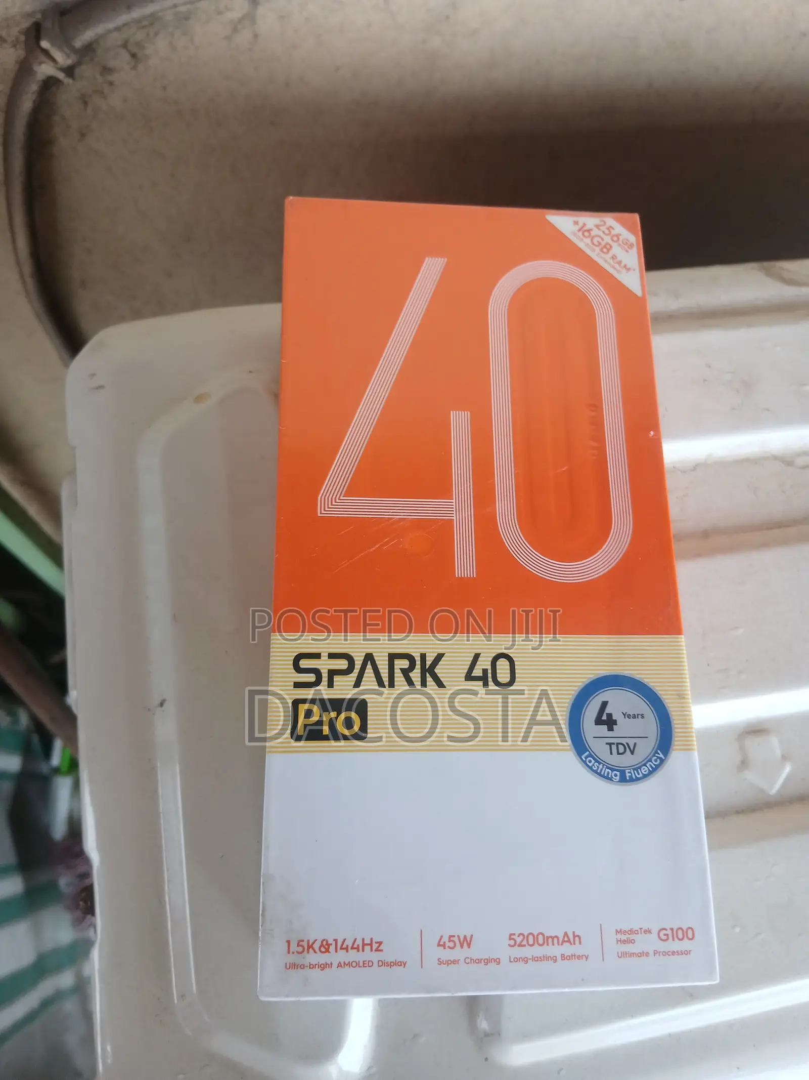 New Tecno Spark 40 Pro 256 GB Black