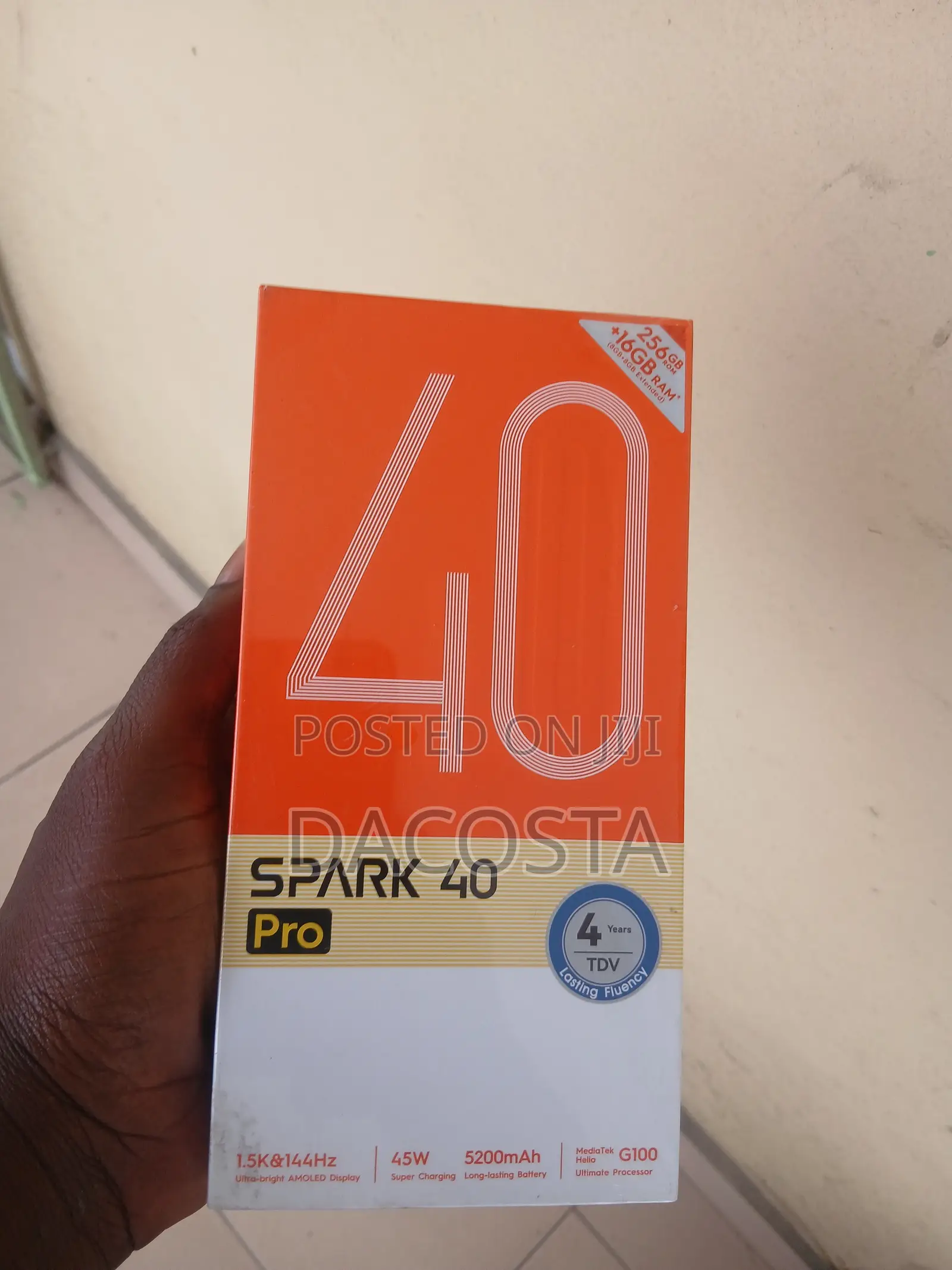 New Tecno Spark 40 Pro 256 GB Black