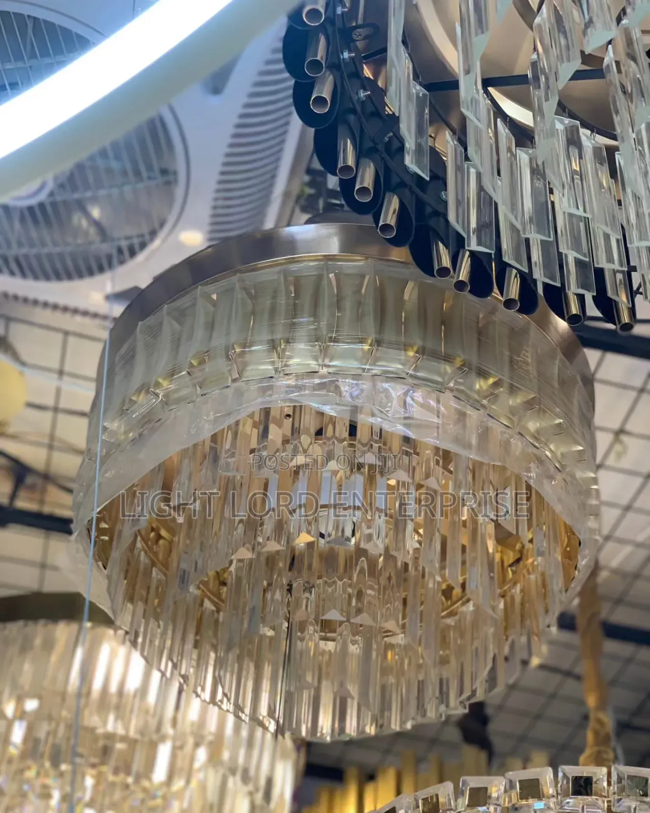 Ring Cap Chandelier Fan Light