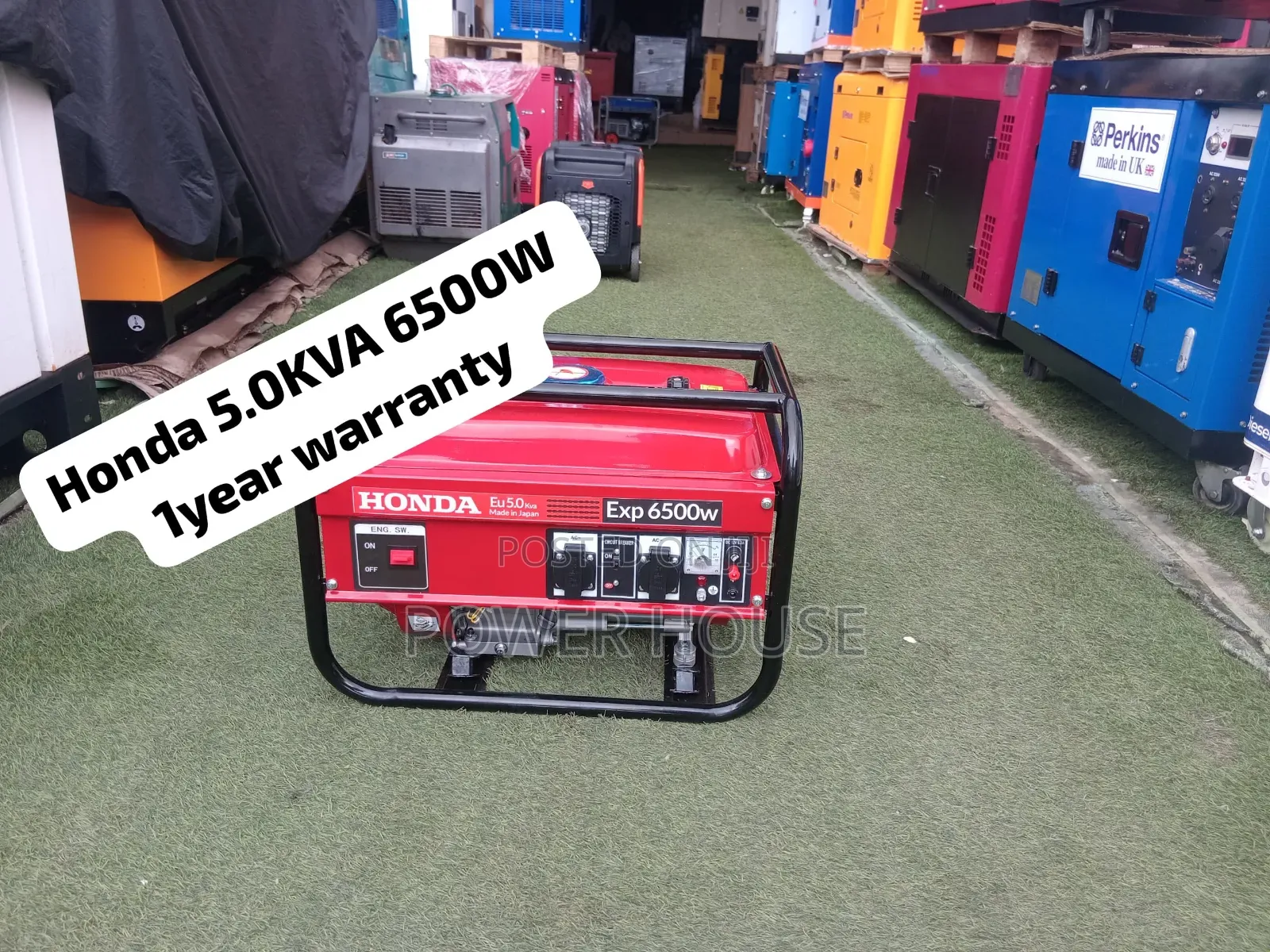 Honda 6500W Heavy Duty Generator Dependable Power for Appliances Shops