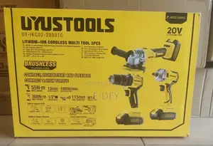 Cordless Multi Tool 3pcs (Angle Grinder+Impact Drill+Impact Wrench)