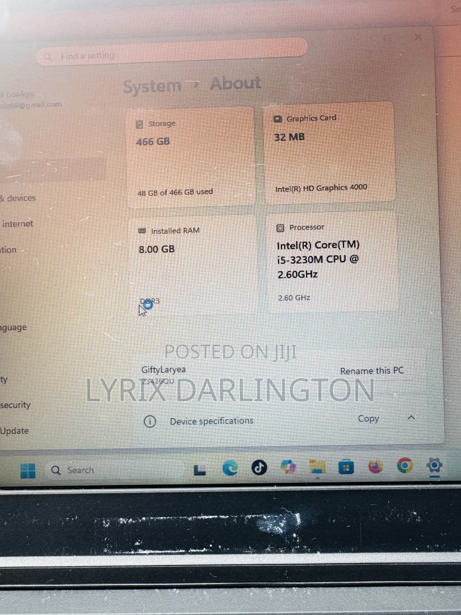 Laptop Lenovo ThinkPad T30 8GB Intel Core i5 HDD 512GB