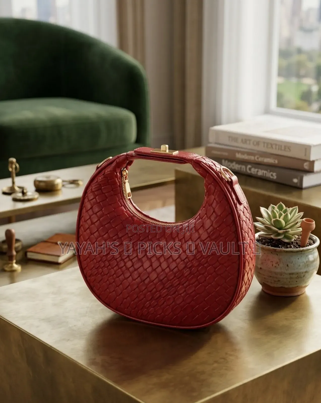 Classy Mini Red Leather Bag