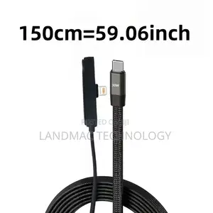 240W Fast Charging iPhone Charging & Data Cable, Built-in Phone Stand
