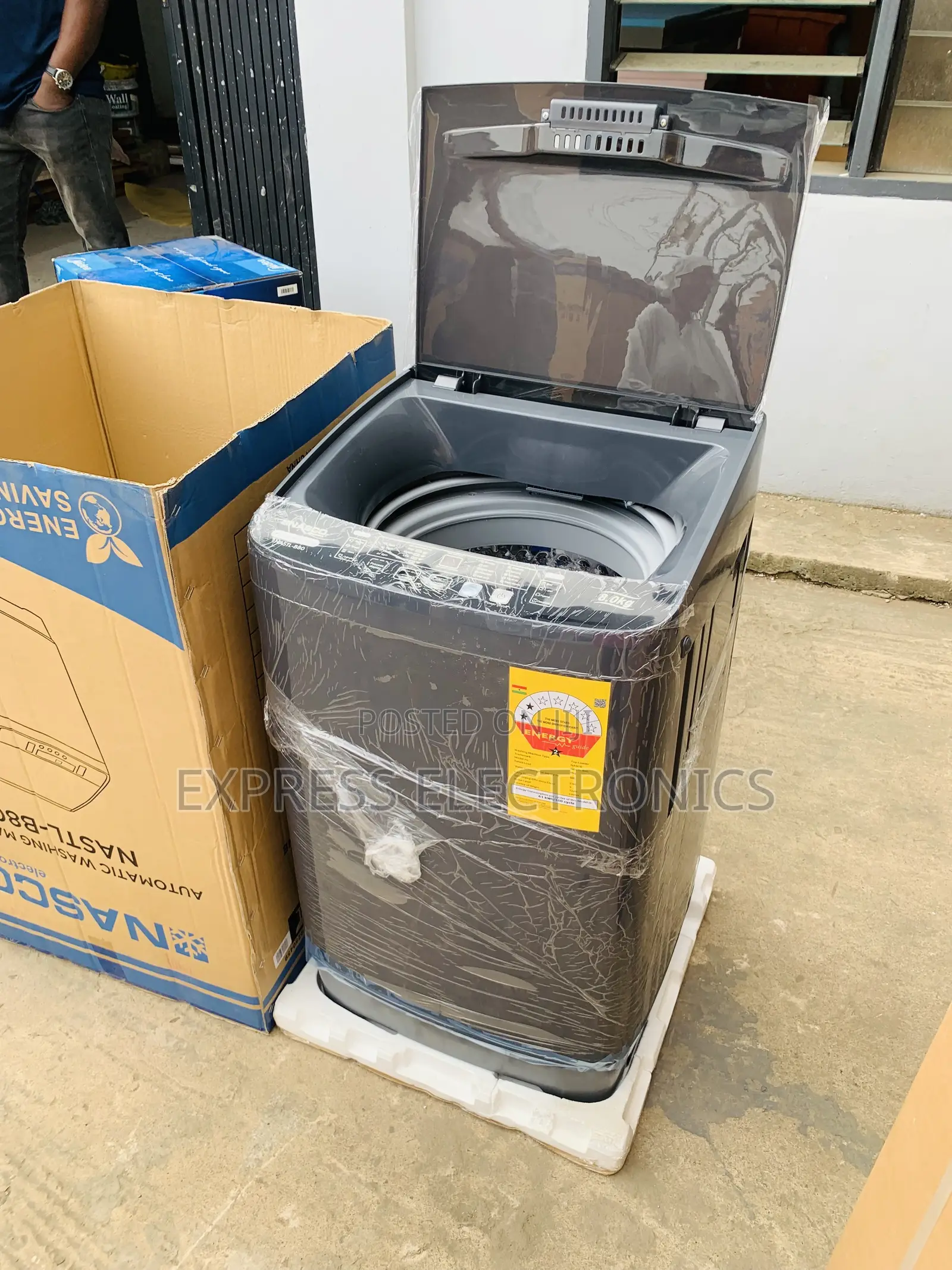 Nasco 8kg Top Load Full Auto Washing Machine W/ [NASTL-B80]