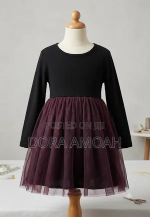 Black & Plum Tulle Party Dress 🖤💜