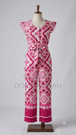 Beautiful Pink Patterned Jumpsuit