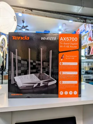 Tri-Band Gigabit WiFi 6E Router.