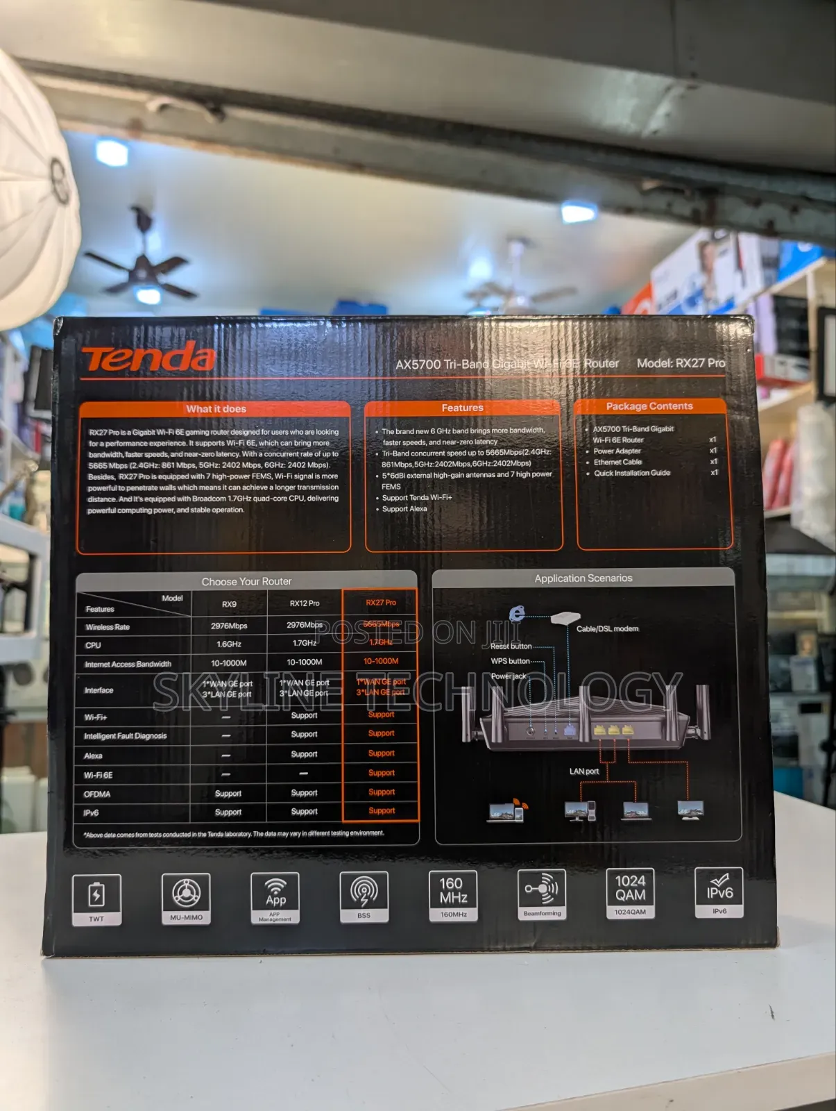 Tri-Band Gigabit WiFi 6E Router.