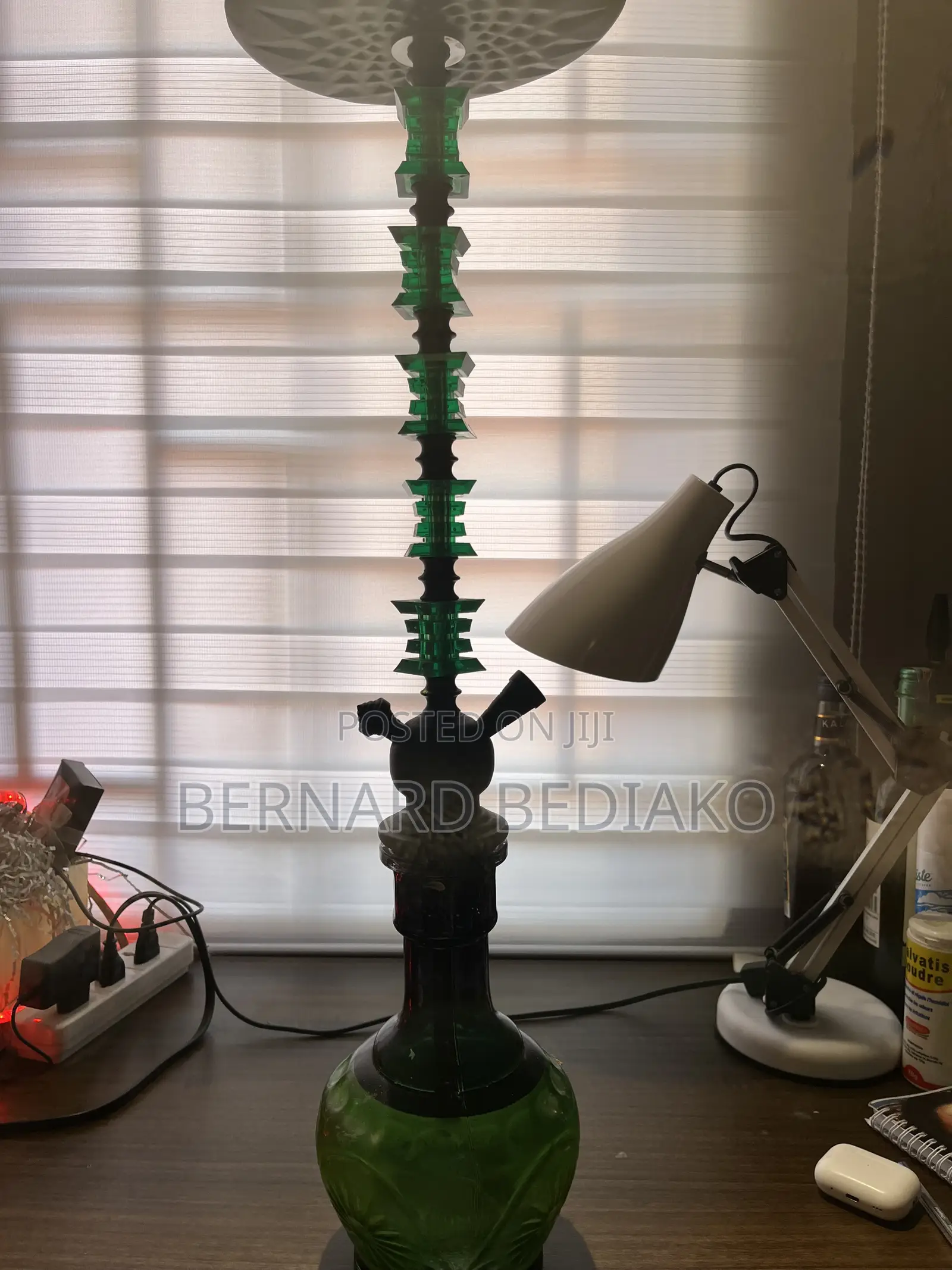 Tall Emerald Green Egyptian-Style Hookah/Shisha