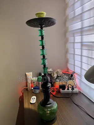 Tall Emerald Green Egyptian-Style Hookah/Shisha