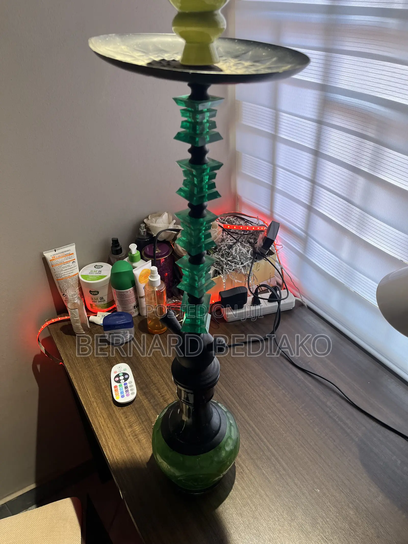 Tall Emerald Green Egyptian-Style Hookah/Shisha