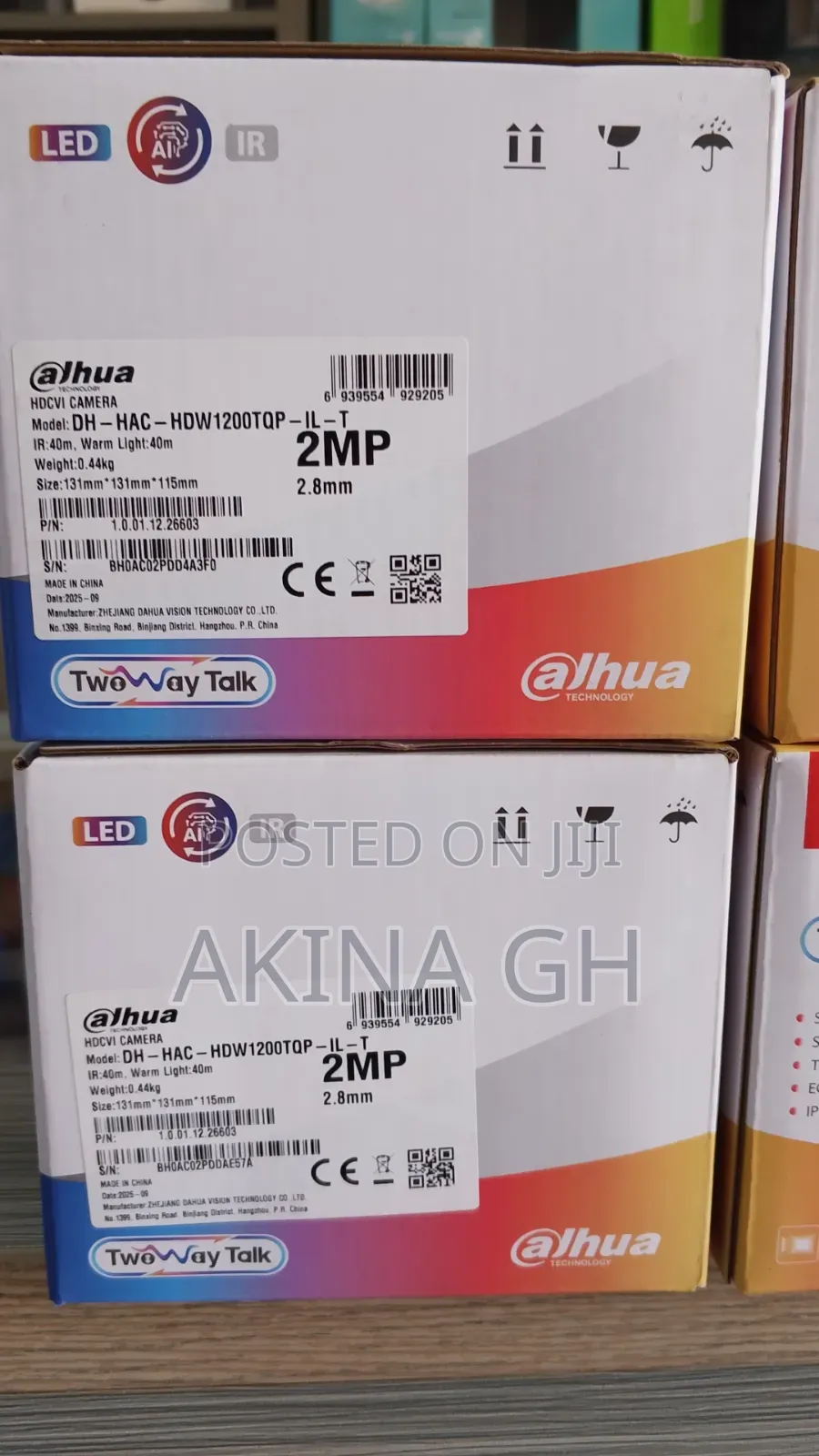 Dahua 2MP Analog 2 Way Audio Color Camera DH-HAC-HDW1200TQP-IL-T