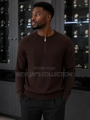 Men Quarter Zip Long