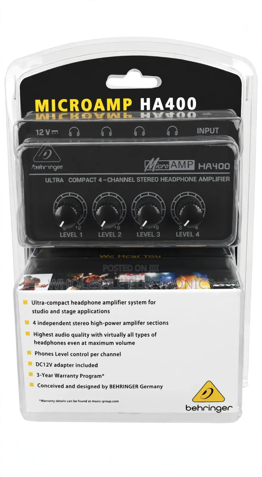 Behringer MicroAMP HA400 4-Channel Stereo Headphone Amplifier
