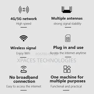 Wi-Fi6 DNXT WR950 4g/5g LTE Rechargeable Router (MTN, Telecel, Tigo)