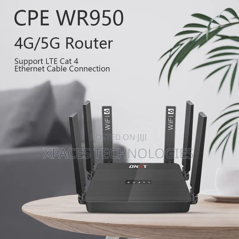 Wi-Fi6 DNXT WR950 4g/5g LTE Rechargeable Router (MTN, Telecel, Tigo)