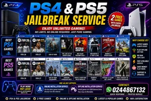 Ps4 & Ps5 Games Jailbreak/Online Installation Services