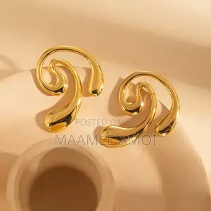 Cute Golden Statement Earrings