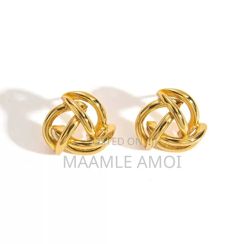 Cute Golden Statement Earrings