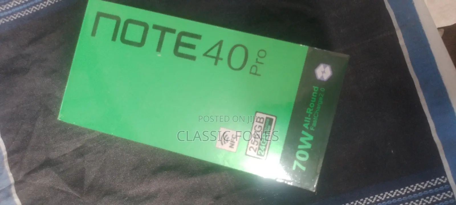 New Infinix Note 40 Pro 5G 256 GB Black