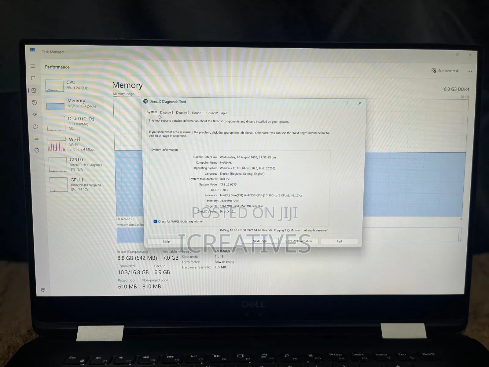 Laptop Dell XPS 15 9575 2-in-1 16GB Intel Core i7 SSD 512GB
