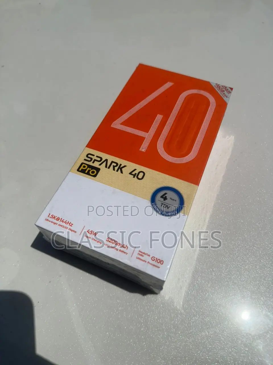 New Tecno Spark 40 Pro 256 GB Black
