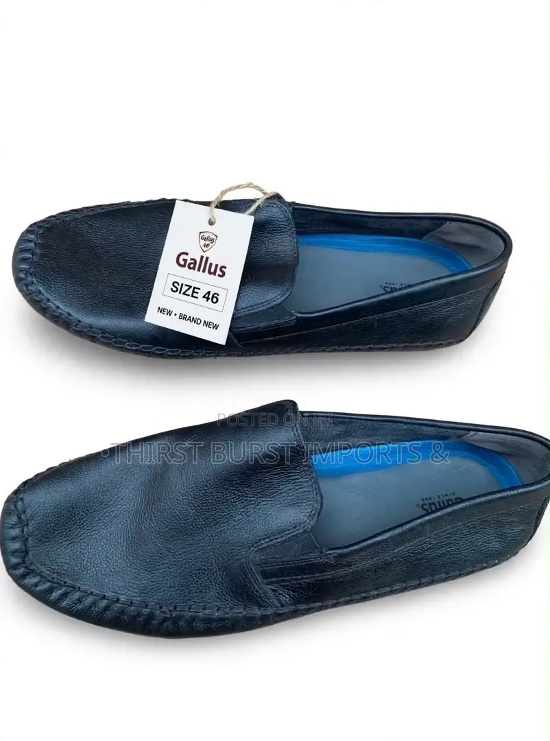 Original Gallus Leather Loafers- Big Size 46-Brand New-Black