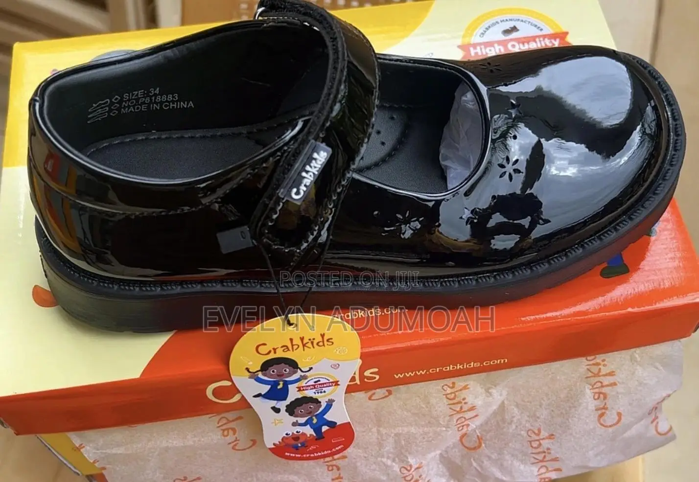 Crab Kids Black Shoe