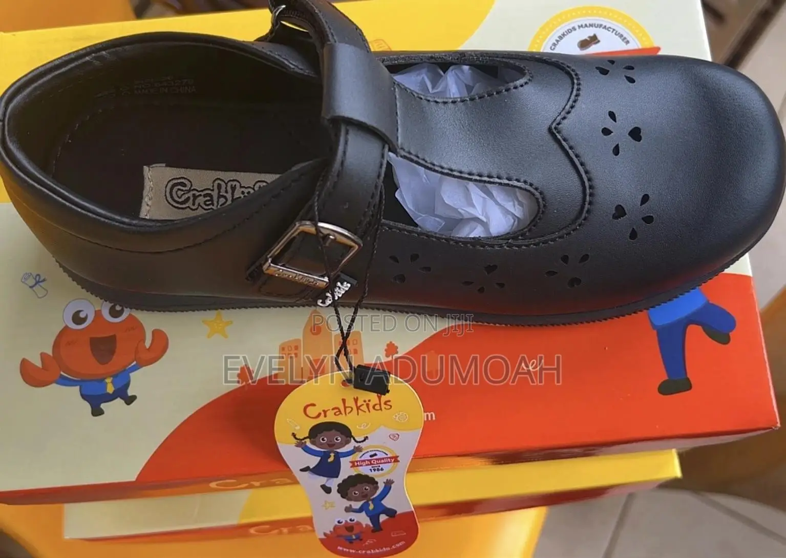 Crab Kids Black Shoe