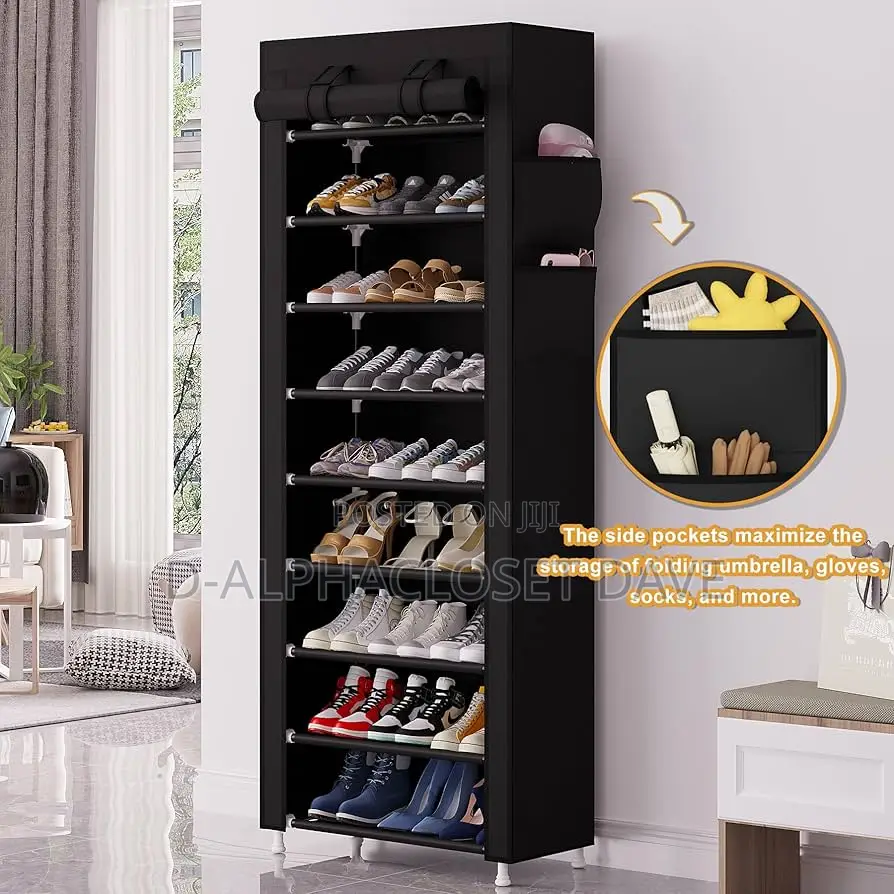 9 Layers Shoe Wardrobe, Black