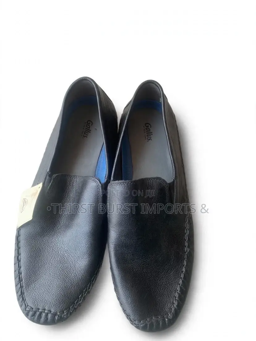 Original Gallus Leather Loafers- Big Size 46-Brand New-Black