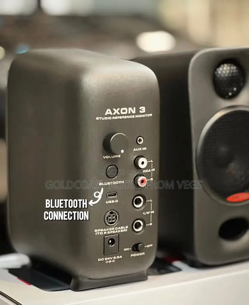 NUX AXON 3 Studio Reference Monitor,3/8" Mounting Socket, 4-Pin Black