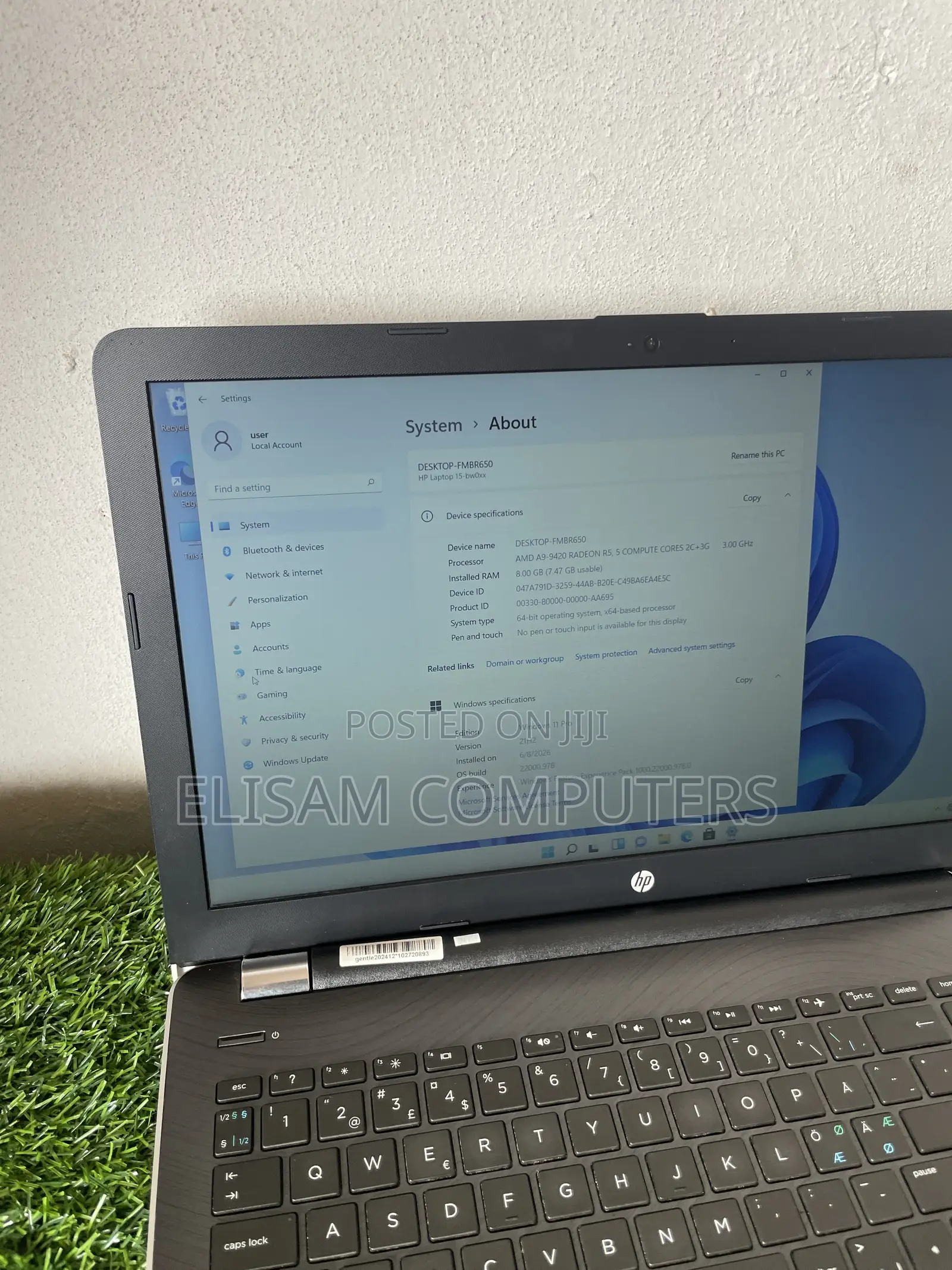 Laptop HP Pavilion 15 8GB SSD 128GB
