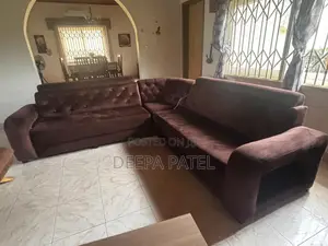 Sofa Set, 3+3+1, Brown Color, Home Used in Good Condition