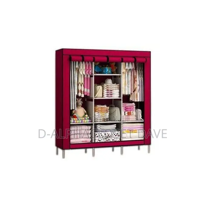 3-in-1 Porable Wardrobe -Wine
