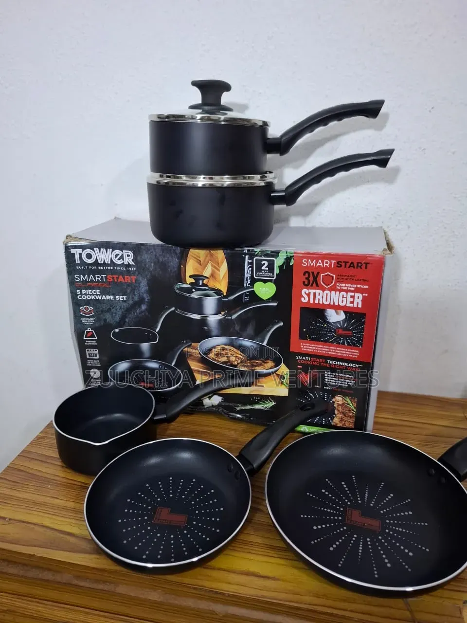 Tower 5 PCS Non-Stick Cookware 3 X Stronger 
From ...UK 🇬🇧