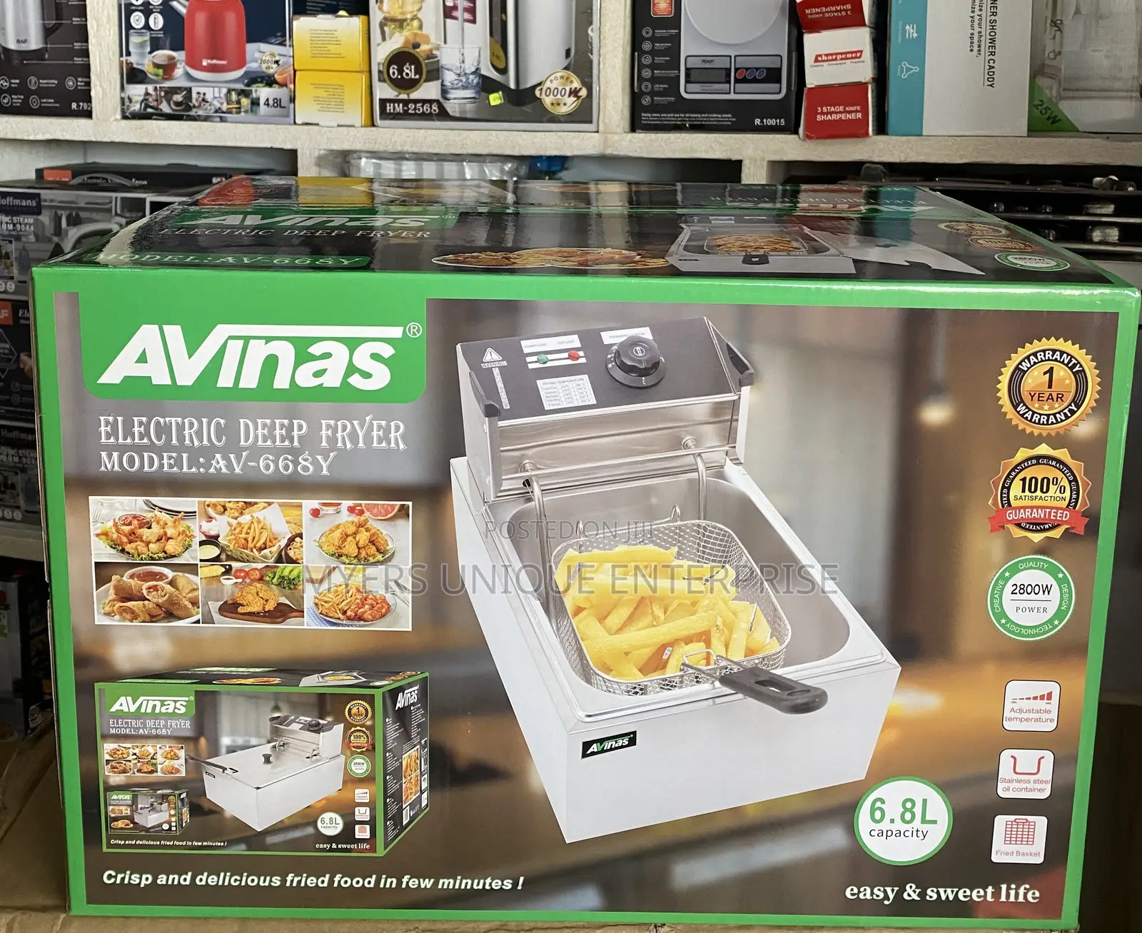 Electric Avinas 6.8l Deep Fryer