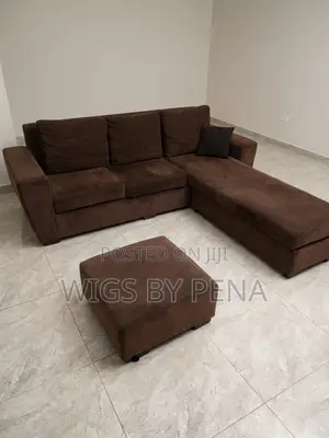 L Shape Brown Couch
