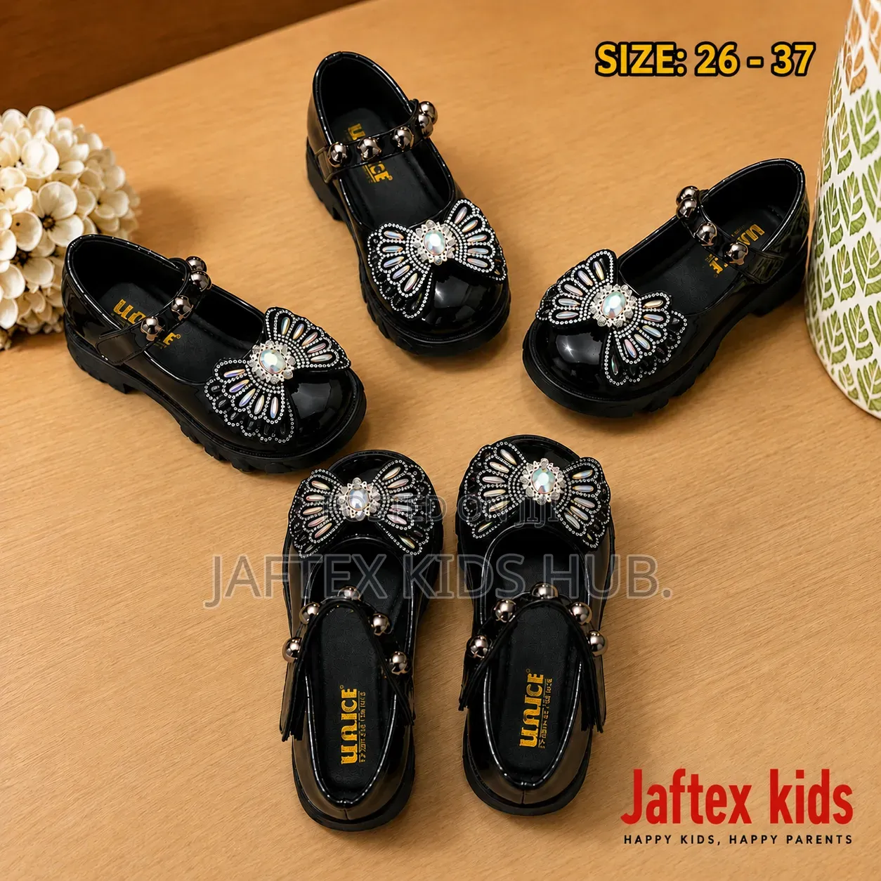 Girls' Black School &Church Shoes