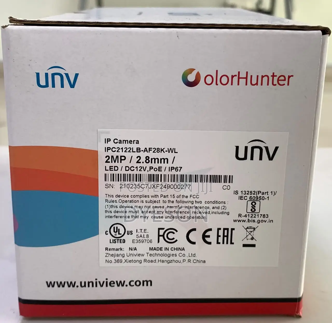 IPC2122LB-AF28K-WL2MP ColorHunter Fixed Warm Light Bullet Network Came