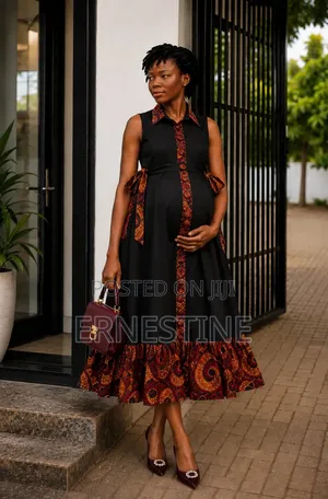 4 Colours Maternity Shirt Dress_