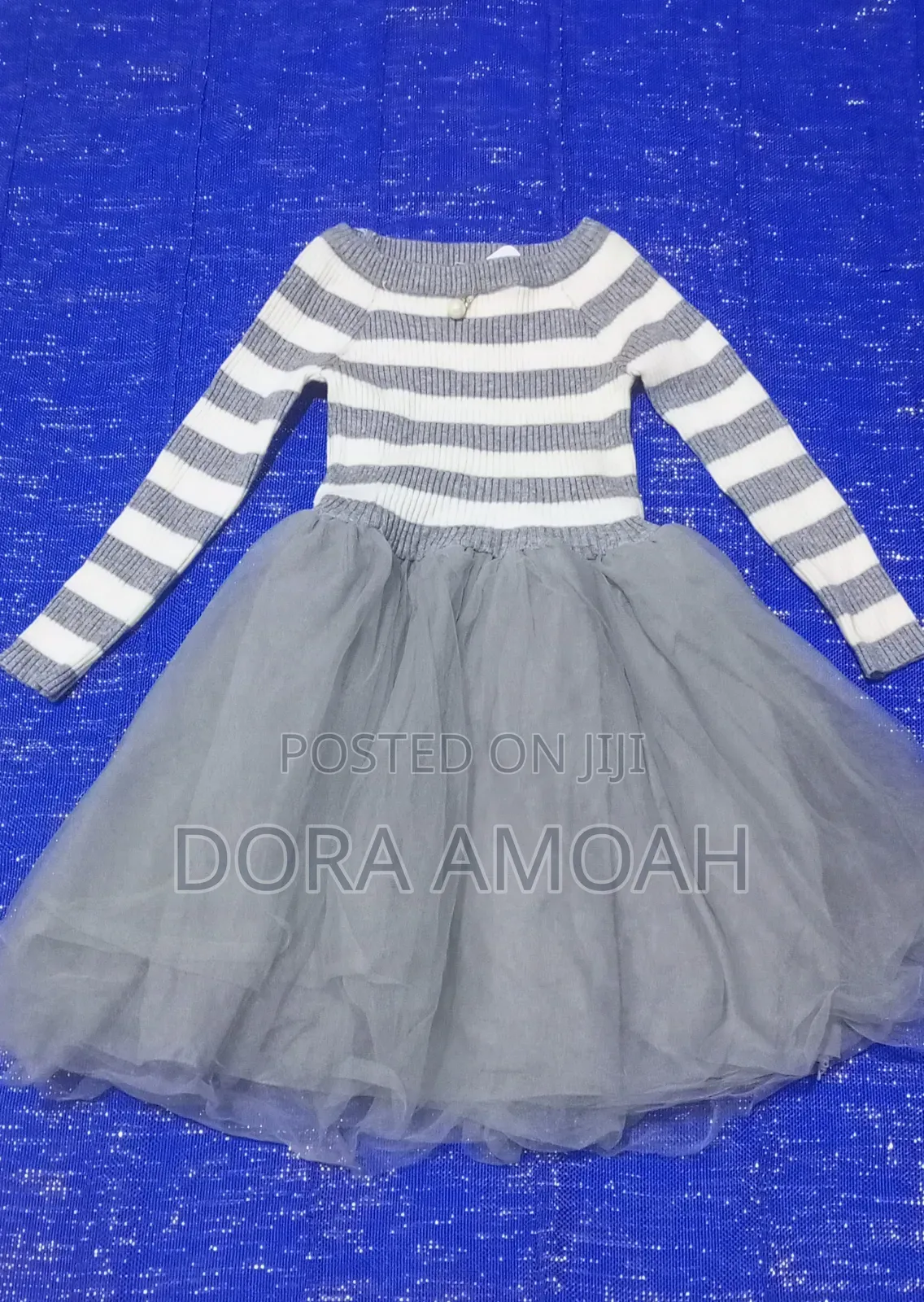 Cozette Striped Tulle Dress