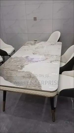 Marble Luxury Dinning Table With 6 Chairs