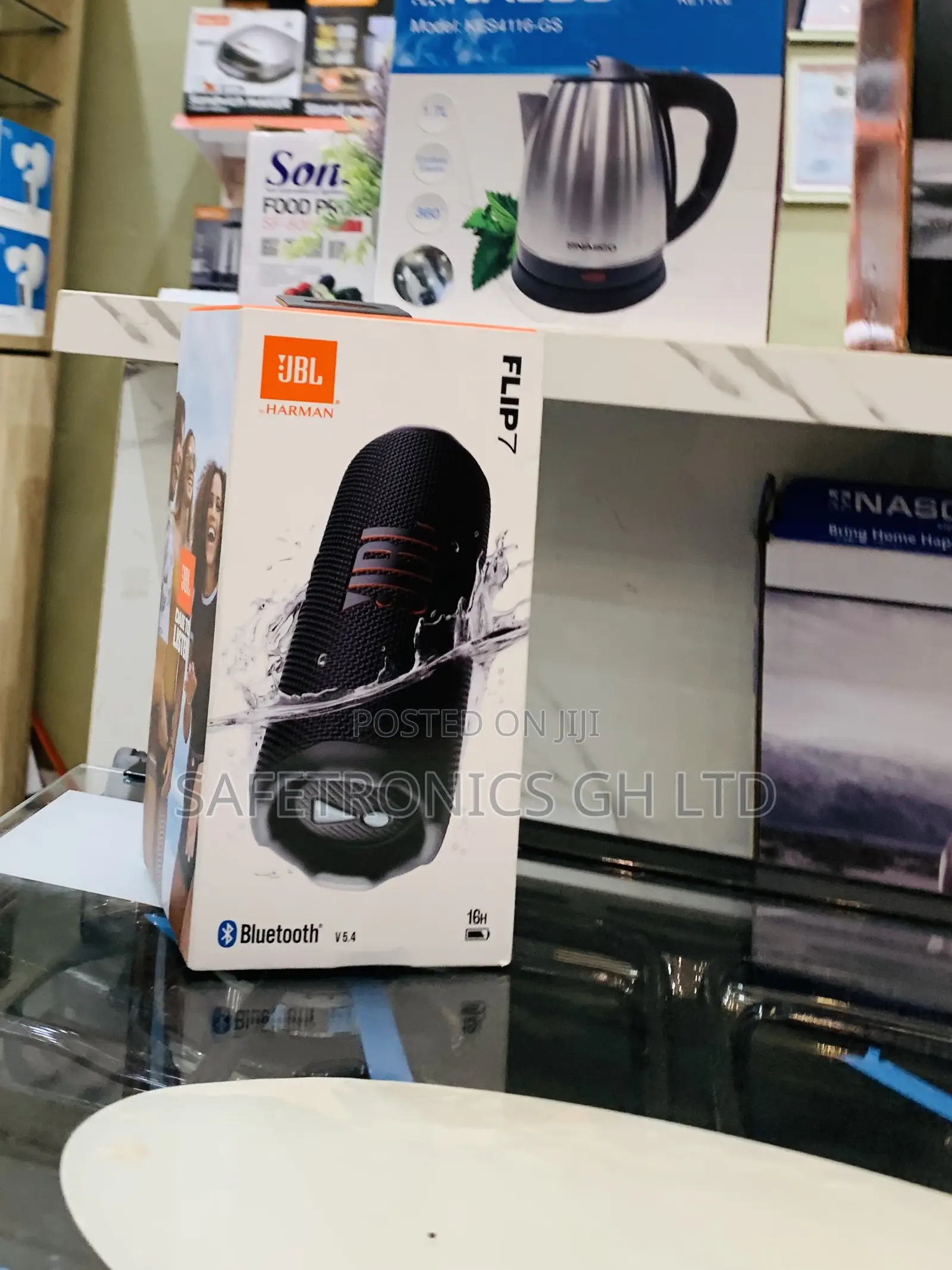 Secure New JBL Flip 6 Portable Wireless Speaker- Black