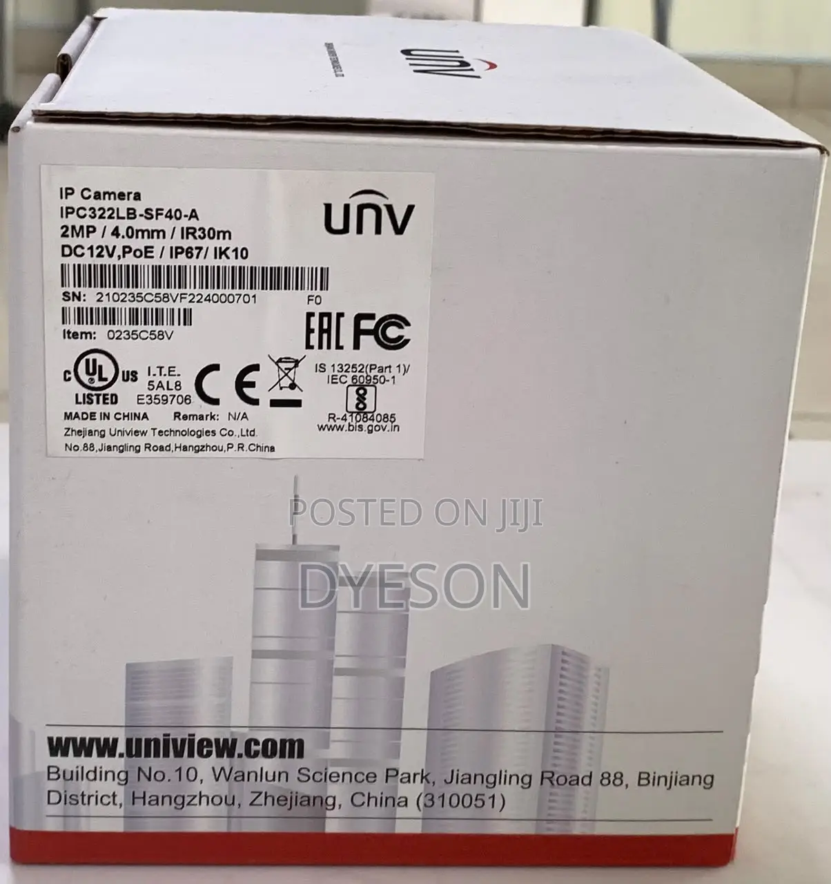 Unv Ipc322lb-Sf40-a 2mp 4mm Fixed Ir Dome Ip Camera
