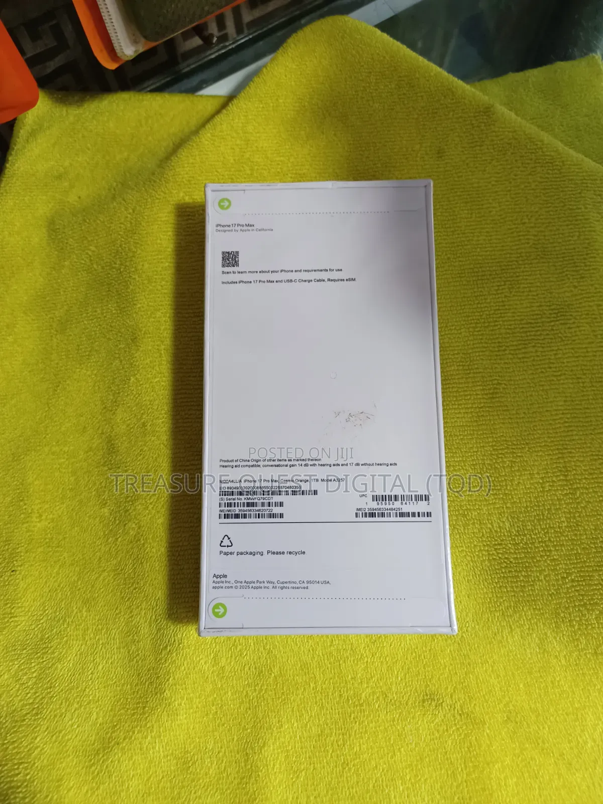 New Apple iPhone 17 Pro Max 1 TB Orange